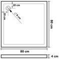 thumbnail image 4 of vidaXL Shower Base Tray with Dots White 80x80x4 cm ABS, 4 of 4