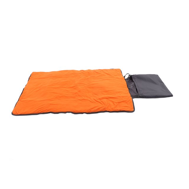 Portable Dog Pad, Multipurpose Foldable Scratch Proof Waterproof Soft Outdoor Pet Sleeping Mat For Puppy For Travel Gray With Orange Polyester Layer