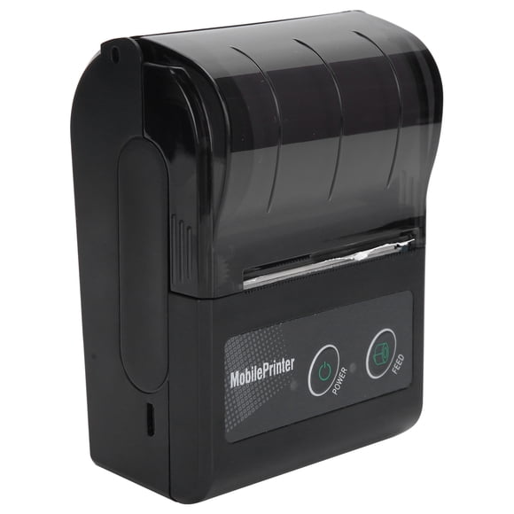 Thermal Receipt Printer, Compact Light Weight 1500mAh Battery Thermal Ticket Printer, For Taxi Bill Printing Office Home EU Plug,US Plug