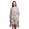 thumbnail image 1 of Bimba Caftan de Plage à Fleurs, Couvre-Maillot Bikini, Robe Midi pour Femmes, Caftan Court - TG-3X, 1 of 5