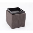 thumbnail image 2 of Chase Fabric Ottoman With Flip Tray Lid (Charcoal Gray), 2 of 4
