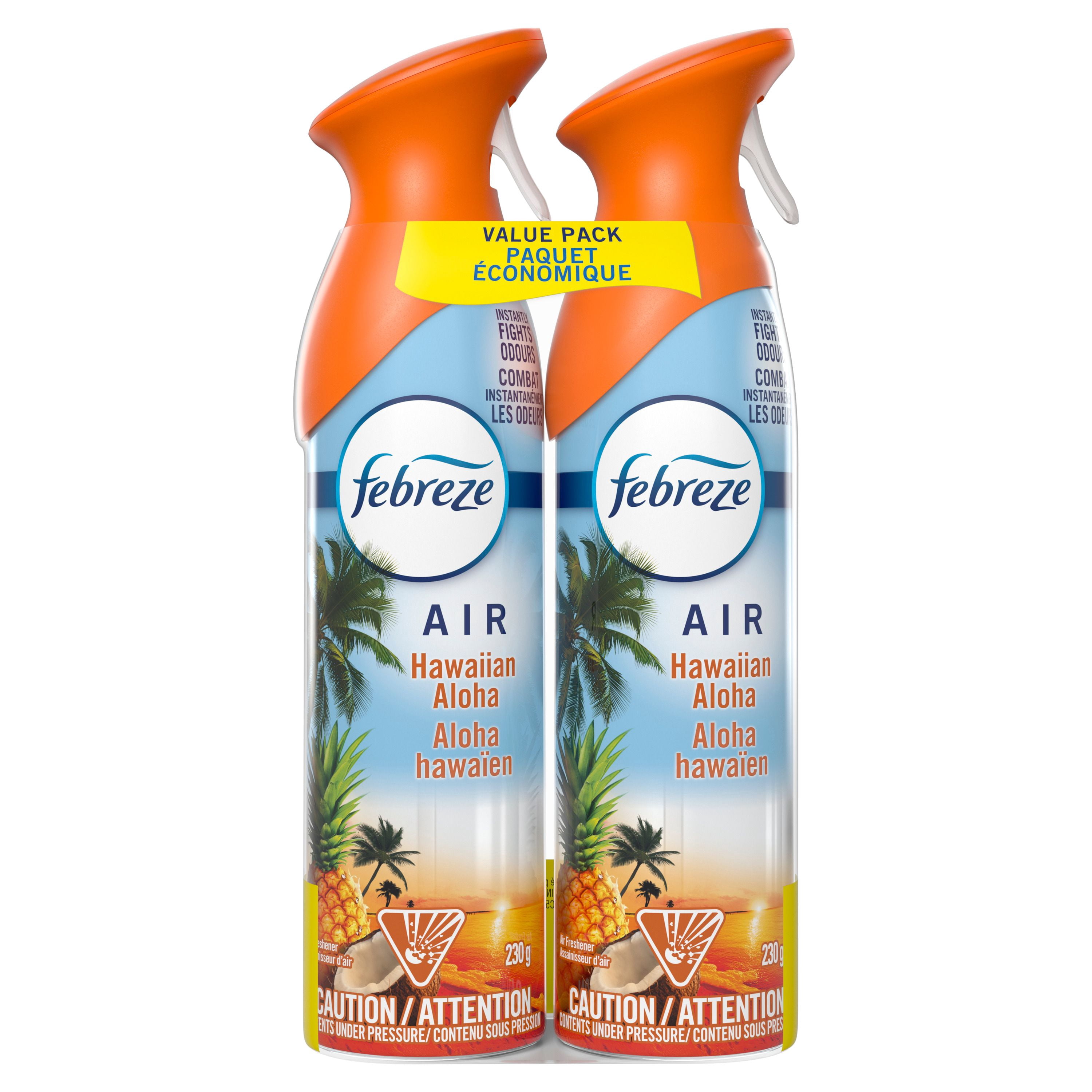 Febreze Air Mist, Air Freshener Spray, Odour Fighting Room Spray, Hawaiian Aloha, 230g, 2pk