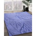 thumbnail image 3 of Ahgly Company Tapis d'Intérieur Lavable en Machine Carré Bleu Denim Transitionnel, 5 Pieds Carré, 3 of 7