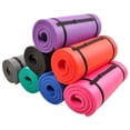 thumbnail image 4 of Signature Fitness 1" Extra Thick Exercise Yoga Mat with Carry Strap, Pink, 4 of 6
