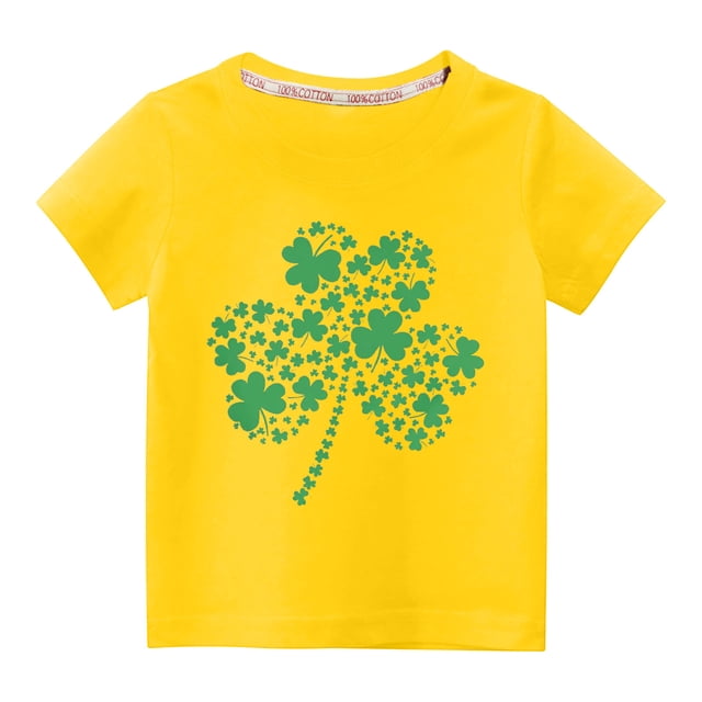 TopLLC Tenue de la Saint-Valentin pour Tout-Petits Enfants Garçons Filles Mode Mignon Col Rond Imprimé Manches Courtes Haut Cadeaux de la Saint-Valentin pour Enfants