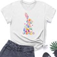 thumbnail image 4 of Weiqiqre Women's Clothing Happy Easter T Shirt Easter Bunny Shirt Cute Rabbit Graphic Tee Gift Spring Tees Tops, 4 of 4