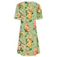 thumbnail image 4 of Ovzne Robes pour Femmes 2025 Robe pour Femme Mode pour Femmes Robe à Col Rond à Manches Courtes Imprimée Robe Chandail Robe Grande Taille à Manches Courtes Liquidation, 4 of 5