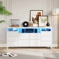 thumbnail image 2 of 10 Drawers (6+4) Long Mdf Fabric Drawer Tv Cabinet, 2 of 9