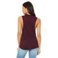 thumbnail image 2 of Bella Canvas Womens Flowy Scoop Blended Muscle Tank, S, Maroon, 2 of 3