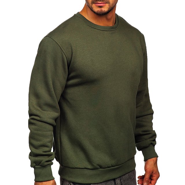 RKSTN Chandail à Manches Longues pour Hommes Col Rond Chandail Uni Chandail Chaud de Travail en Molleton Hauts