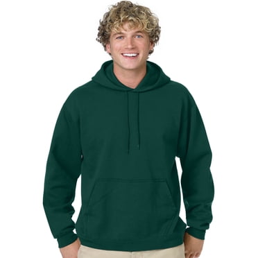 Hanes Mens ComfortBlend EcoSmart Pullover Hoodie Sweatshirt, M, Deep Forest