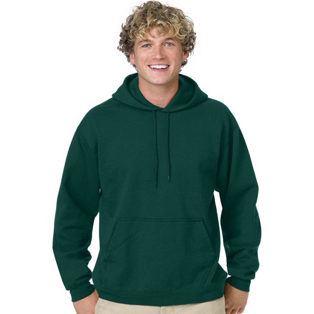 Hanes Mens ComfortBlend EcoSmart Pullover Hoodie Sweatshirt, M, Deep Forest