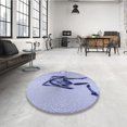 thumbnail image 4 of Ahgly Company Tapis d'Intérieur Lavable en Machine Carré Transitionnel Bleu Ciel, 8 Pieds Carré, 4 of 7