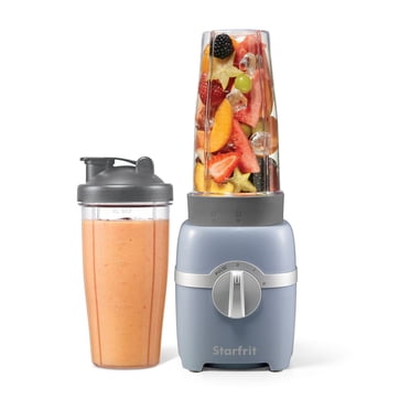 Starfrit Personal Blender, Two 828ml Cups, High, Low & Pulse Modes, 300W, Perfect for Smoothies, Protein Shakes and Milkshakes, Grey