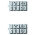 thumbnail image 2 of maskred 1/2 10 Slots Numeral Shape Birthday Cake Decoration Mold Candy Pudding Chocolate Silicone Mould Baking Tools Blue 2PCS, 2 of 6