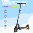 thumbnail image 2 of Electric Scooter for Kids, Colorful Rainbow Lights, LED Display, Adjustable Speed and Height, Foldable and Lightweight Electric Scooter for Kids Age 8+(Purple), 2 of 6