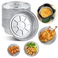 thumbnail image 1 of 50PCS 9 Inch Disposable Aluminum Foil Plates Round Tin Foil Pie Pans for Air Fryers, 1 of 8