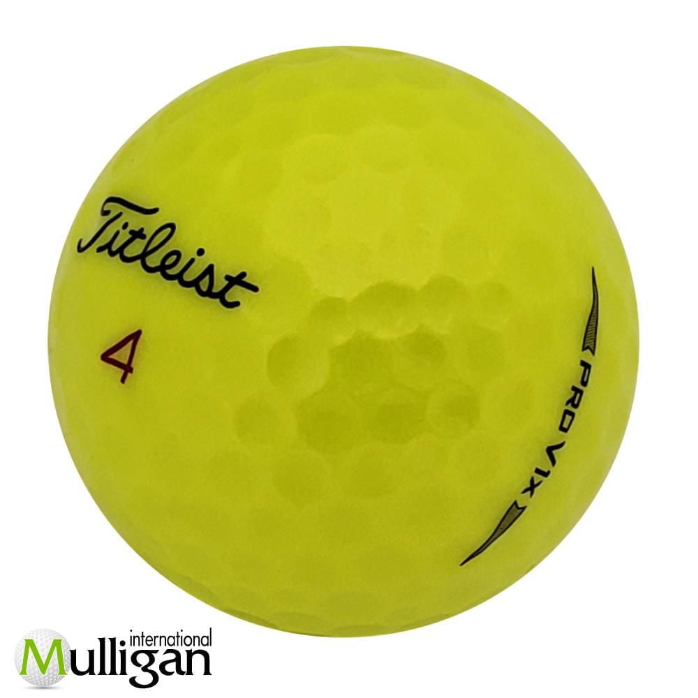Mulligan - 48 Titleist Pro V1x 2020 4A Recycled Used Golf Balls, Yellow