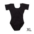 thumbnail image 4 of Tenue de Danse Extensible pour Enfants, Justaucorps à Manches Peau, Convivial, Classique, Col Rond, Combinaison Justaucorps, Tenue de Danse Douce, Costume, Léotard, Noir, TG, 4 of 8