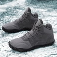 thumbnail image 4 of LSLJS Man Solid Color Drawstring Warm Cotton Boots Fleecing Intensification Snow Boots, Mens Boots, Gift for Men, 4 of 8