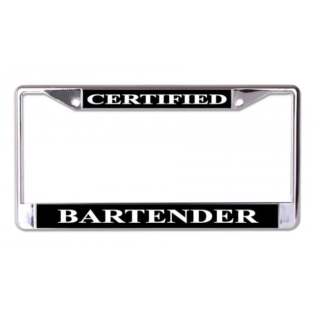 Cadre de Plaque d'Immatriculation Certifié Chrome pour Barman