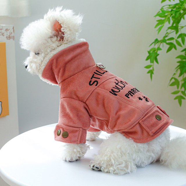 SIfdSeng Dog Clothes for Small Dogs Boy Summer Pet Circle Dog Cat Clothes Thick Thick Padded Coat Good Son Leather Dog Jackets for Medium Dogs Dog Winter Coat