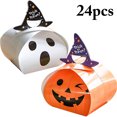 thumbnail image 1 of 24PCS Candy Favor Box Cute Pumpkin Ghost Party Favor Box Candy Box for Halloween, 1 of 8
