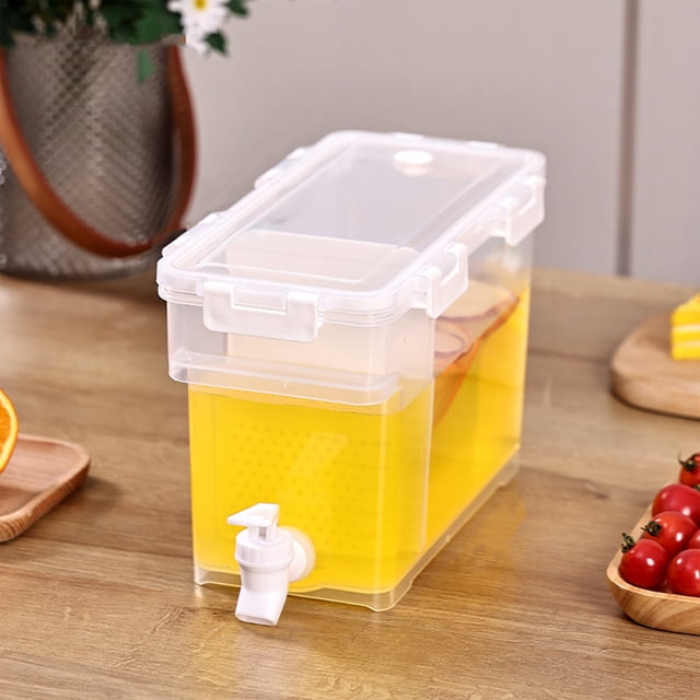 Meitianfacai 3.5L Cold Kettle With Faucet In Refrigerator Large Capacity Storage For Fruit Dispenser With Top And Spigot Fruit Teapot Lemonade Bucket
