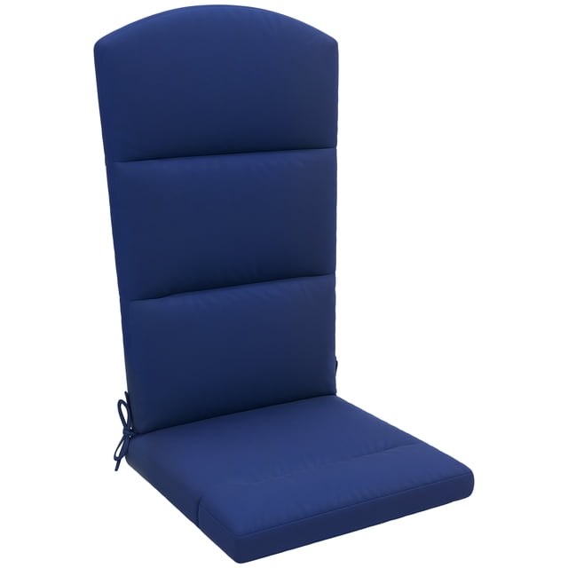 Outsunny Coussin de Chaise Adirondack d'Extérieur avec Attaches au Dossier, Bleu