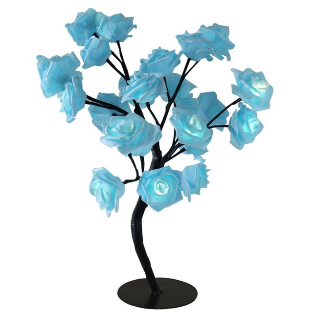 CAROOTU Glowy Rose Ray Lamp Desk Tree Table Lamp for Girls Women Home Decor for