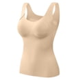 thumbnail image 1 of RXIRUCGD Haut Chaud Chauffant pour Femmes, Mode, Uni, à Encolure Ronde, avec Coussinet de Poitrine ( Beige, Taille : 2TG ), 1 of 3