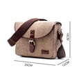 thumbnail image 2 of Camera Bag SLR/DSLR Gadget Bag Stylish Retro Shoulder Carrying Bag Photography Accessory Gear Case Flax Material, 2 of 7