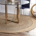 thumbnail image 1 of Indian Handmade Braided Inner Gray Natural Jute Area Rug, Home Décor Rug, Jute Rug for Bedroom, Dining Room, living room, Doormat Rug Size - 2' Round (60 cm x 60 cm), 1 of 5