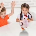 thumbnail image 4 of Electronic Walking & Chirping Chicken Plush Toy, Interactive Pet Companion for Kids, Battery-Powered Stuffed Animal, 4 of 8