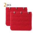 thumbnail image 2 of INSPIRE CHIC Rallonges de Soutien-Gorge pour Femmes à 3 Crochets 3 Rangées Bretelle de Soutien-Gorge Extensible Boucle Crochets Bande de Soutien-Gorge Rouge 2, 2 of 5