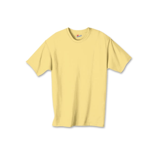 Hanes Authentic TAGLESS Kid`s Cotton T-Shirt, L, Daffodil Yellow