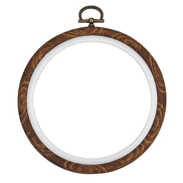 jifeng Cerceaux Ronds Réglables 4 Pouces - 10 Pouces Imitation Bois Plastique Cercle 14cm
