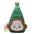 thumbnail image 2 of Cute Monkey Style Kids Messenger Bag, Small Shoulder Bag, Soft Fabric Material, Fun Design, For Children, School Use, Portable Storage, Playful Aesthetic, Lightweight Construction, Travel Hzhnb, 2 of 9