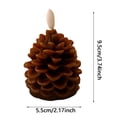 thumbnail image 2 of Desktop Desktop Ornament for Home with Flameless Timer Candle Real Wax Battery Operated for Holiday Indoor Use, 2 of 3