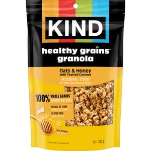 KIND Oats & Miel avec Granola de noix de coco grillées, 312g sac