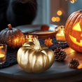 thumbnail image 1 of Set Of Four Gold Plated Brass Pumpkins In Shapes High End Thanksgiving And Fall Table Centerpieces For Luxurious Home Decor, 1 of 9