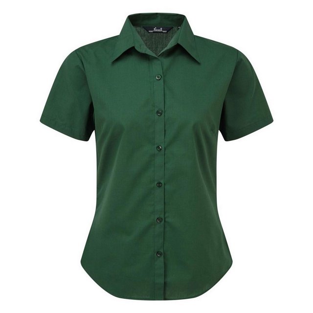 Premier Blouse en Popeline à Manches Courtes / Chemise de Travail Unie