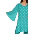 thumbnail image 4 of Moomaya Kurtis Courtes en Poly-Crêpe pour Femmes, Robe à Manches Kimono Imprimée, Haut Indien, 4 of 5