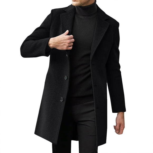 Clearance! Hontri Men Slim Winter Coat Lapel Collar Long Sleeve Padded Leather Jacket Vintage Thicken Coat Sheepskin Jacket Men's Casual Jackets Black Xxl