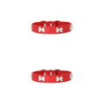 thumbnail image 1 of Maytalsory Comfortable Wear Cat Collar In Multiple Sizes With Stylish PU PU Cat Collar Dogs Collars red 2.5*50cm 2Set, 1 of 6
