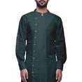 thumbnail image 4 of Atasi Button Down Long Kurta For Men Solid Chinese Collar Casual Ethnic Kurtas-XXXX-Large, 4 of 6