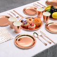 thumbnail image 4 of missunny-200pcs Rose Gold Party Supplies - Rose Gold Paper Plates & Napkins Cups Silverware Serves 25 Sets for Wedding Bridal Shower Engagement Birthday Parties.(Rose Gold), 4 of 5