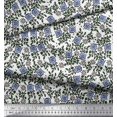 thumbnail image 2 of Soimoi Silk Fabric Leaves & Floral Block Decor Fabric Printed Yard 42 Inch Wide, 2 of 3
