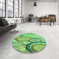 thumbnail image 4 of Ahgly Tapis Rectangulaire Lavable en Machine Vert Transitionnel, 2 Pieds x 5 Pieds, 4 of 7