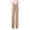 Khaki, variant on LOVZFMLL Women's Pants, Solid Color High Waist Draped Loose Straight Leg Casual Ice Silk Wide Leg Pants Black, M